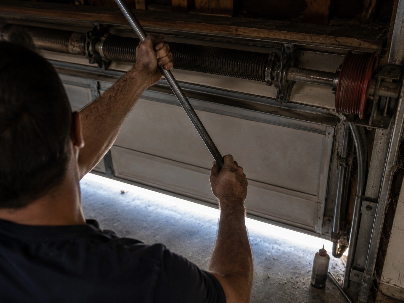 Completed garage door service on a Miami Beach home
